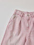 HIGH RISE TUCK WIDE PANTS / PINK /Y252-31064